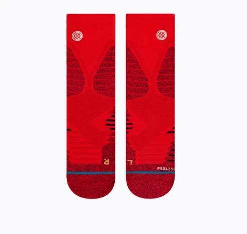 CHAUSSETTES STANCE ICON HOOPS QUARTER - RED