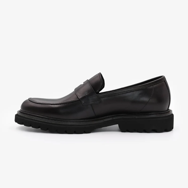 Mocassin en cuir noir Austin