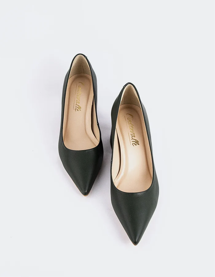 Josephine Dark Green Leather
