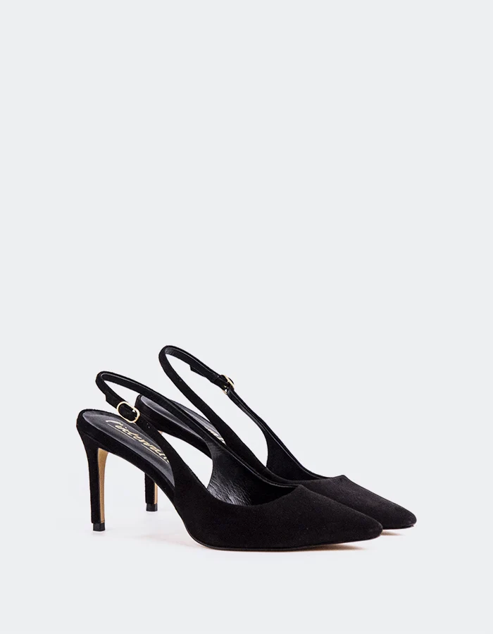 Borage Black Suede