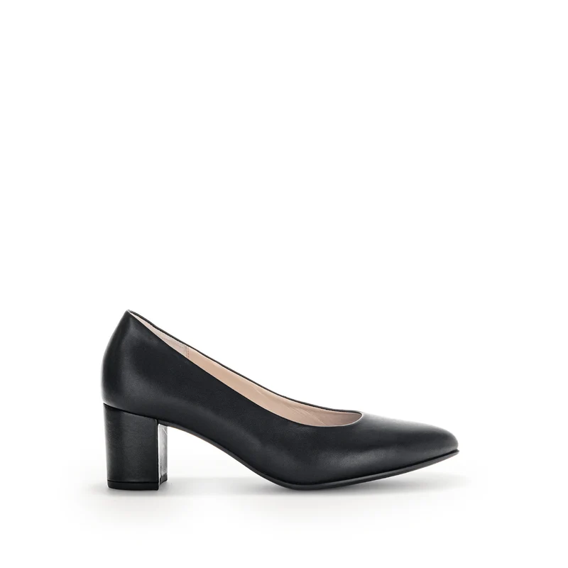 Escarpins noirs en cuir lisse