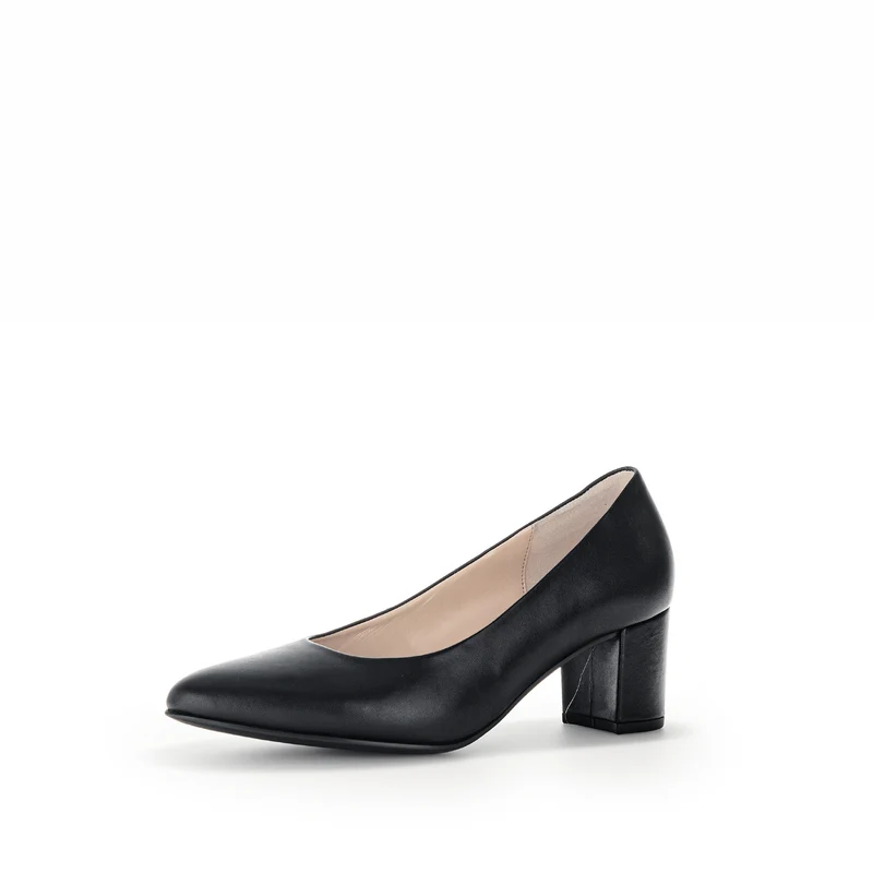Escarpins noirs en cuir lisse