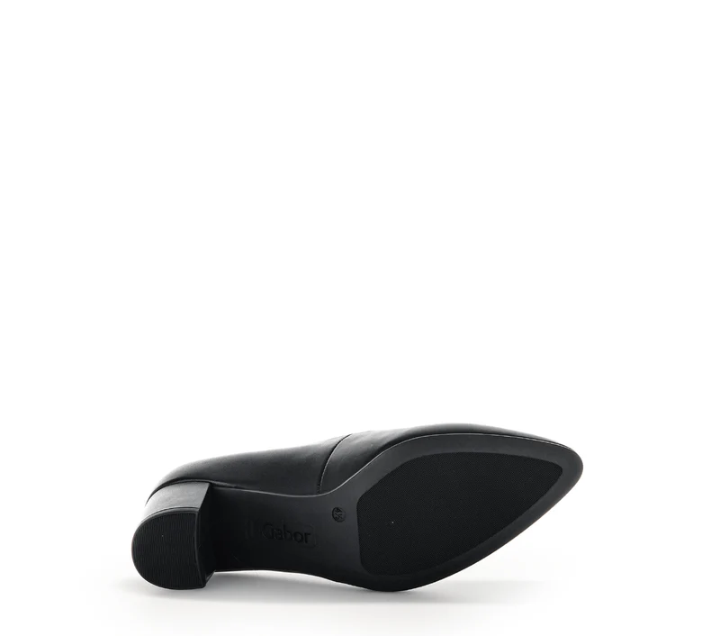 Escarpins noirs en cuir lisse