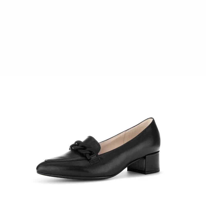Escarpins noirs en cuir lisse