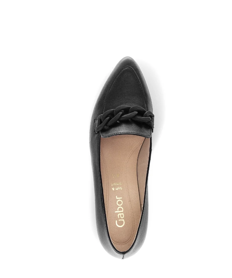 Escarpins noirs en cuir lisse