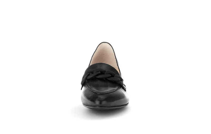 Escarpins noirs en cuir lisse