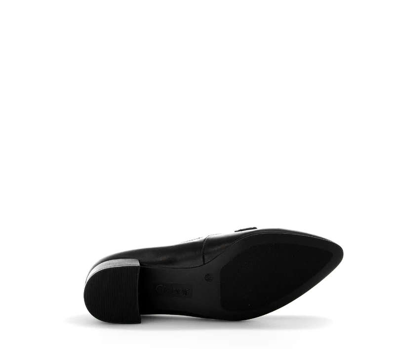 Escarpins noirs en cuir lisse