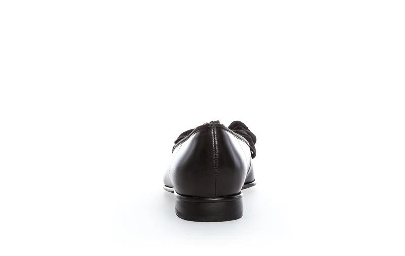 Ballerines noires en cuir/vernis