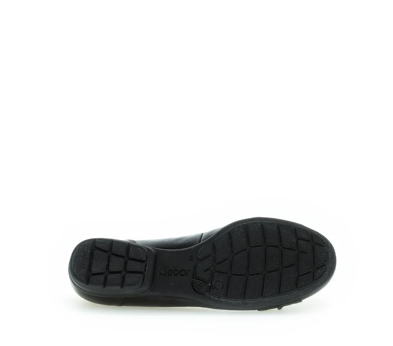 Ballerines noires en cuir lisse