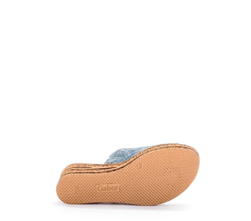 Mules jeans en suède