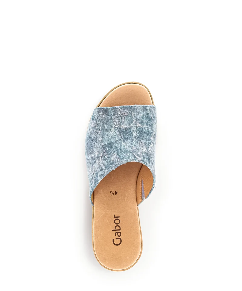 Mules jeans en suède