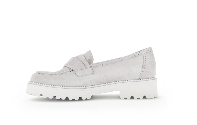 Mocassins gris en suède
