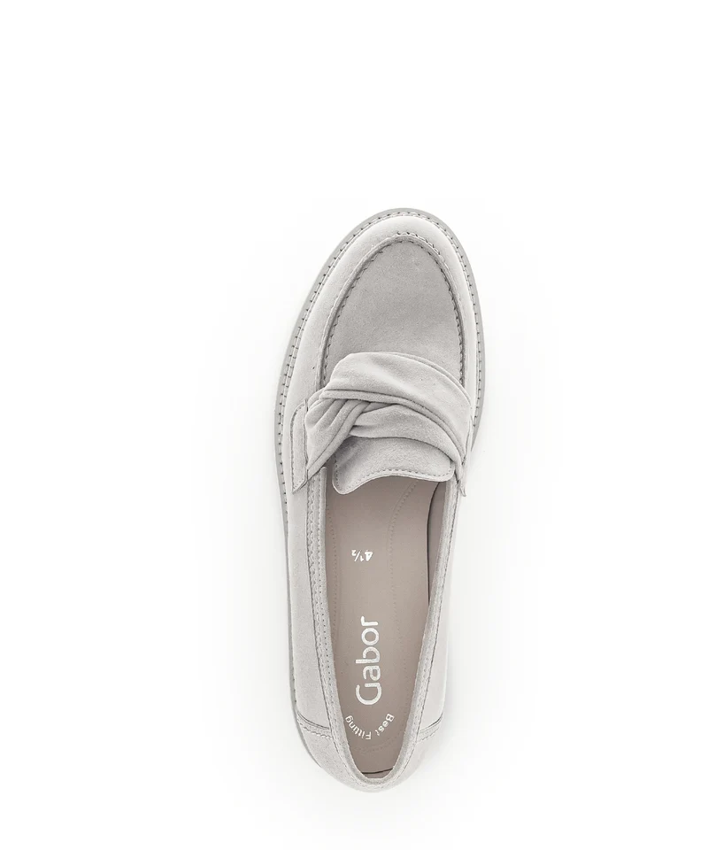 Mocassins gris en suède