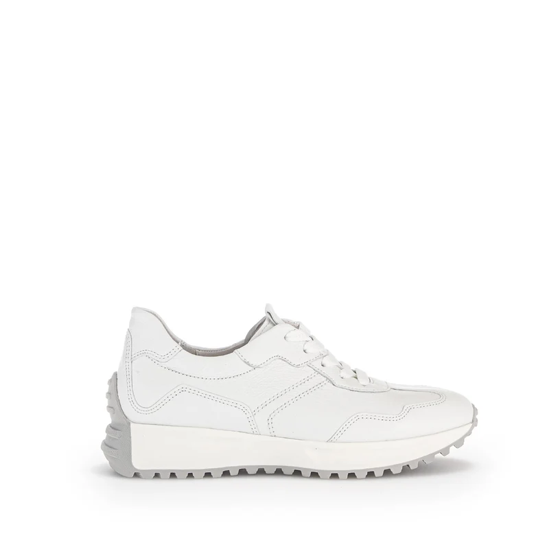Sneakers blanches en cuir lisse
