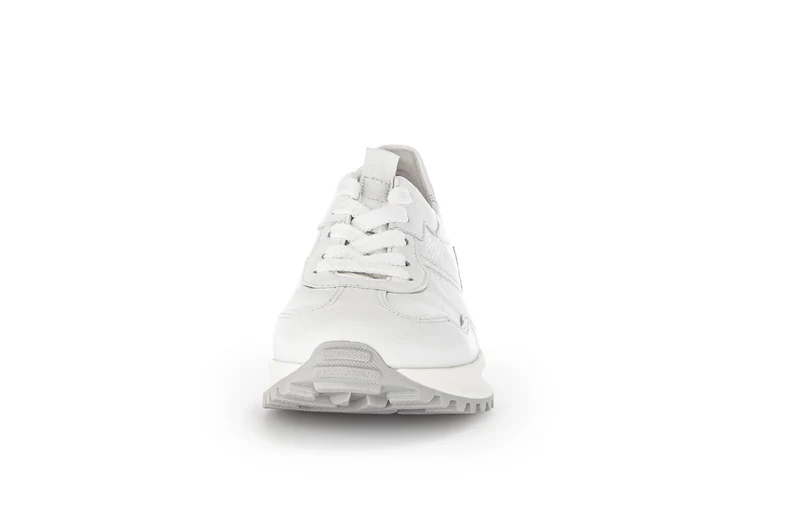 Sneakers blanches en cuir lisse