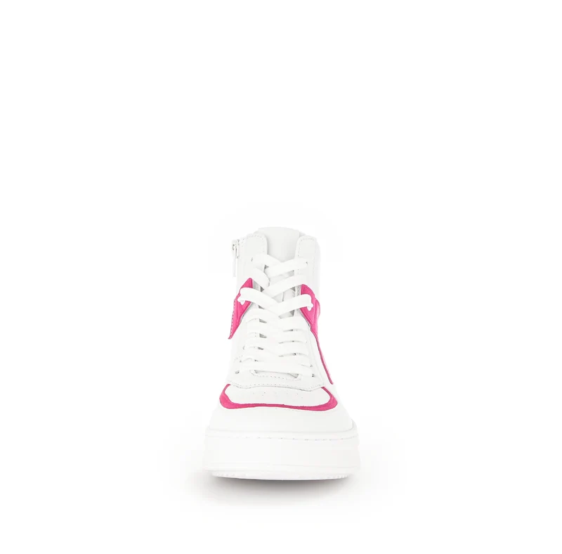 Baskets montantes blanches en cuir