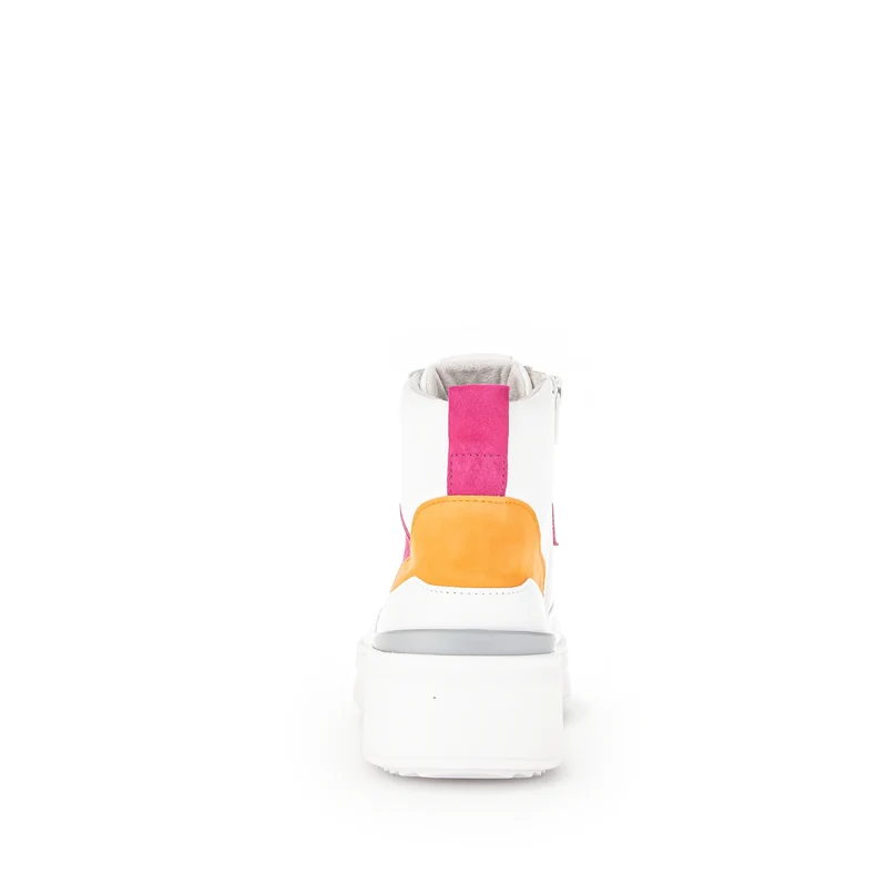Baskets montantes blanches en cuir