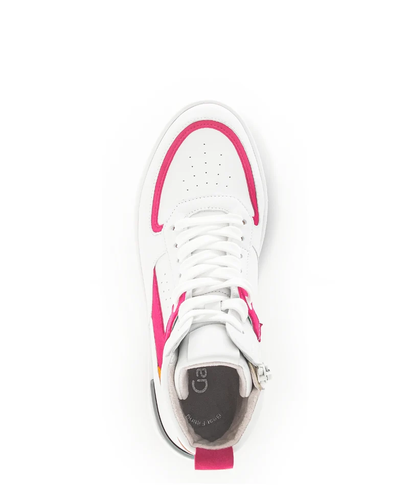 Baskets montantes blanches en cuir