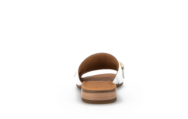 Mules blanches en cuir