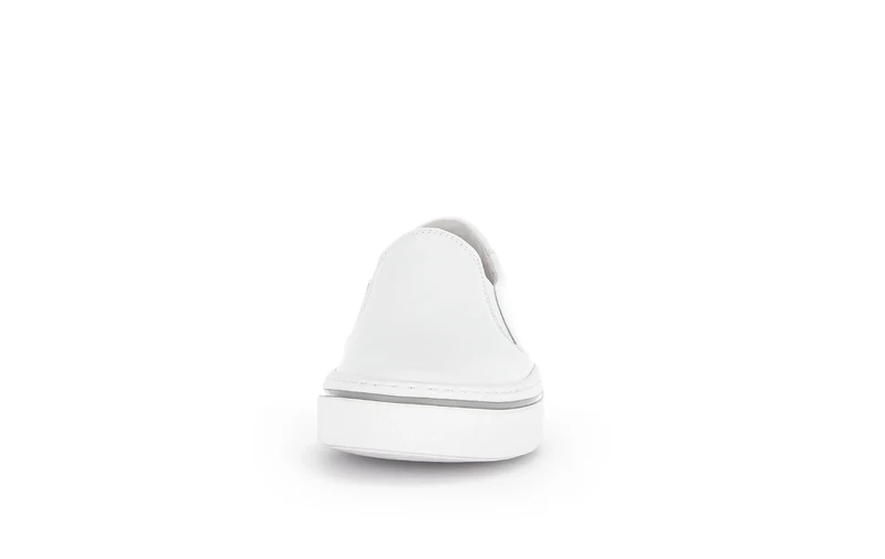 Sneakers blanches en cuir lisse