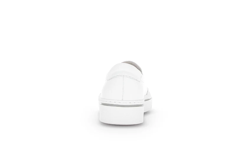 Sneakers blanches en cuir lisse