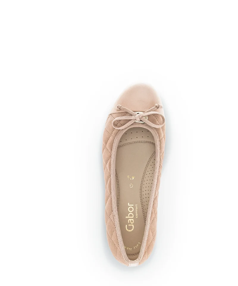 Ballerines rose en suède