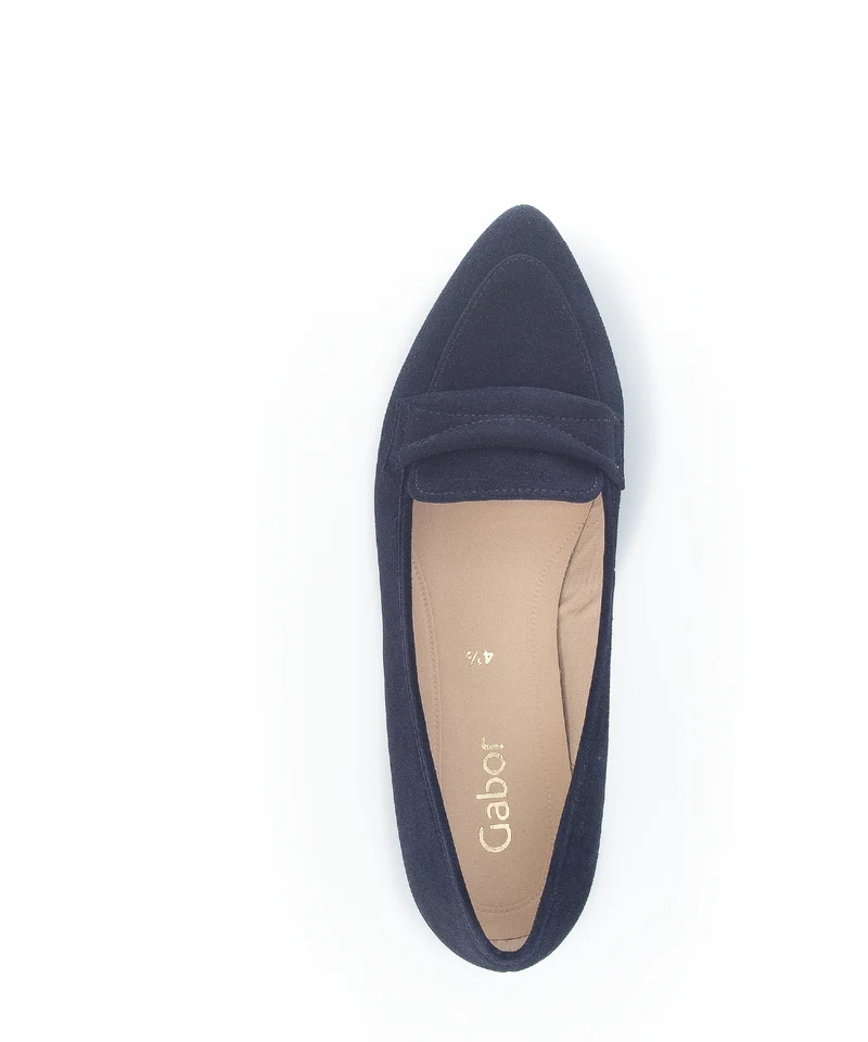 Mocassins marine en suède