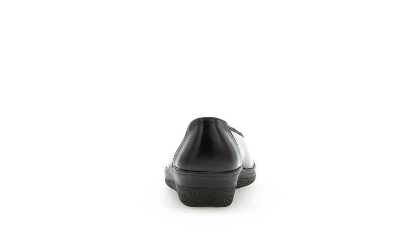 Ballerines noires en cuir lisse