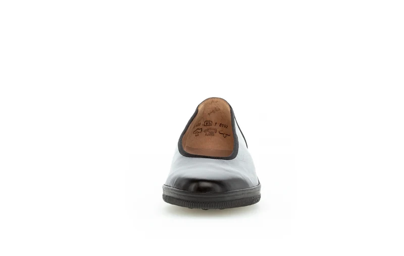 Ballerines noires en cuir lisse