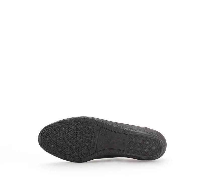 Ballerines noires en cuir lisse