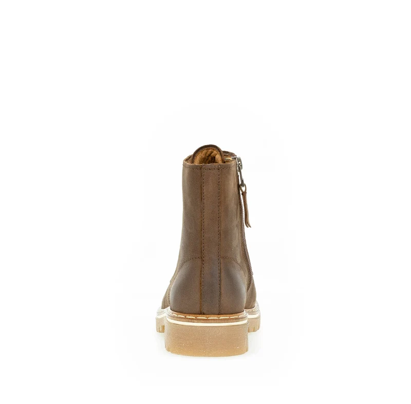Bottines à lacets marron en cuir
