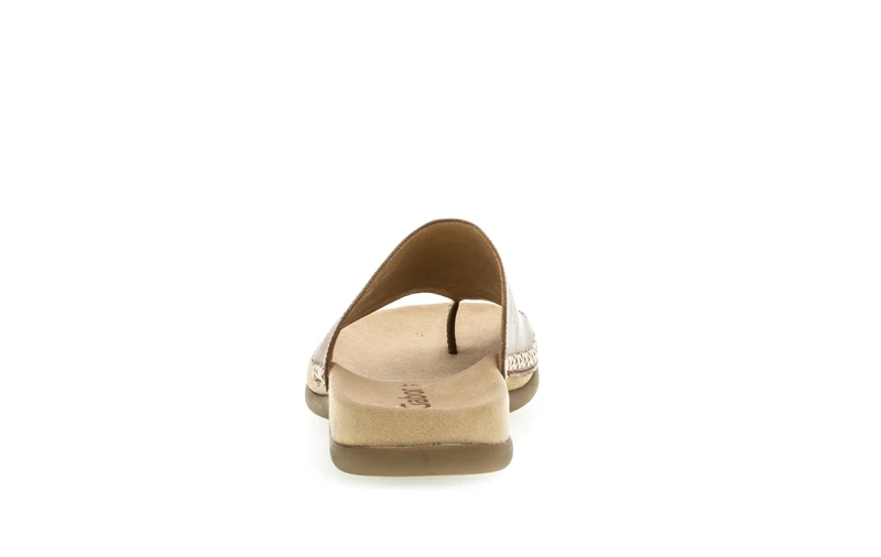 Sandales cognac en cuir lisse