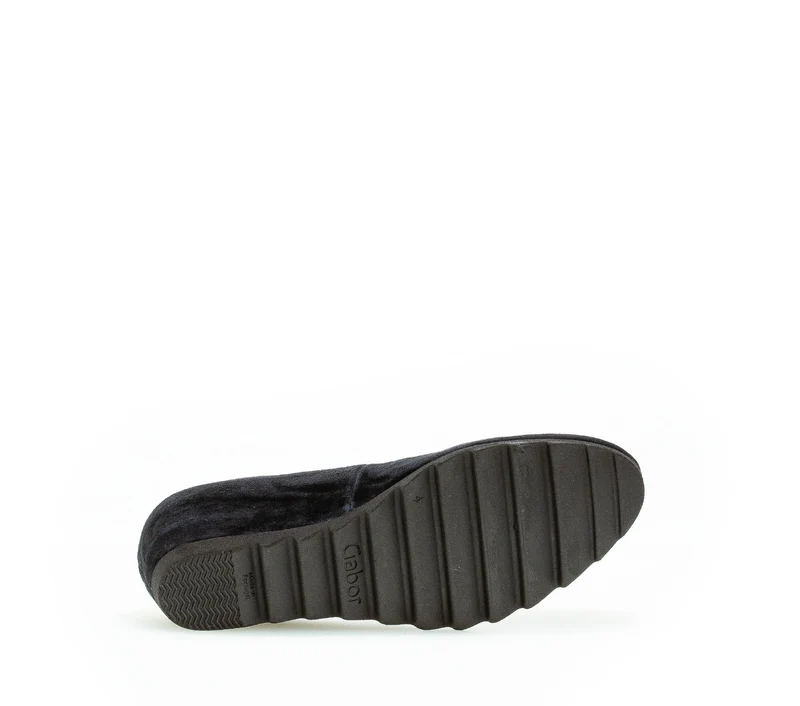 Ballerines compensées bleu marine en velours