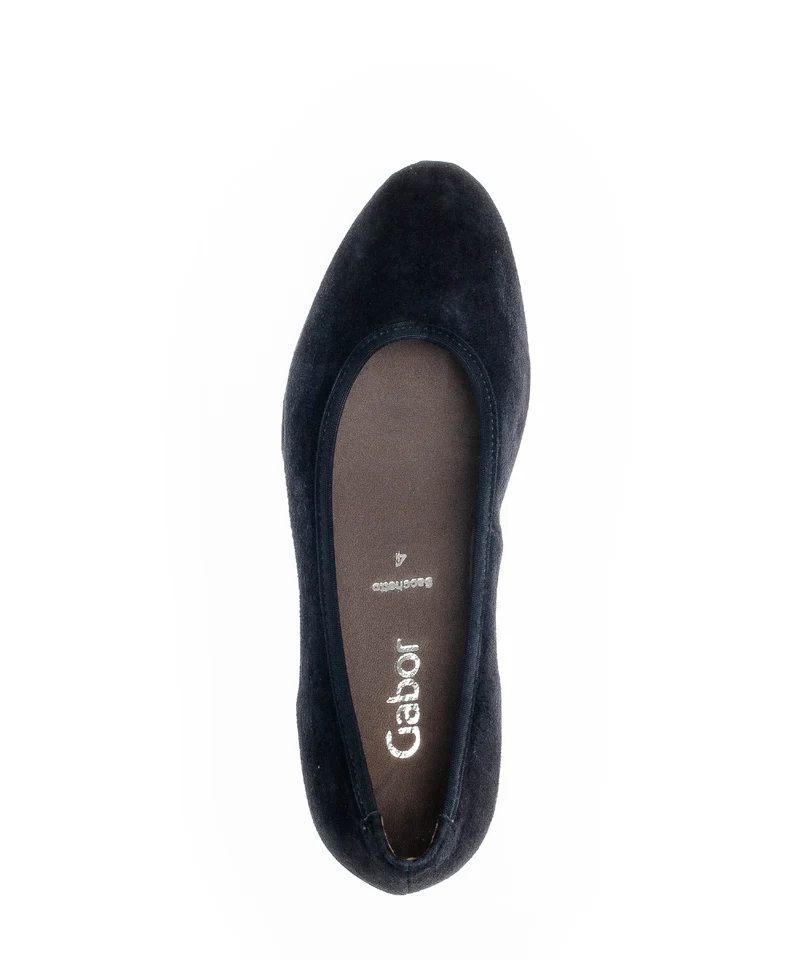 Ballerines compensées bleu marine en velours