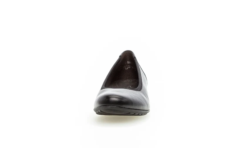 Ballerines noires en cuir lisse