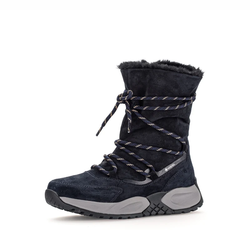 Bottines mid marine en velours