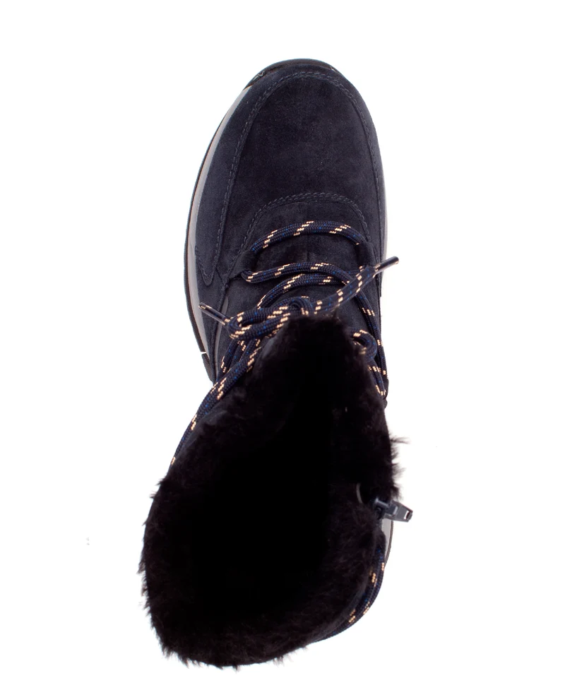 Bottines mid marine en velours