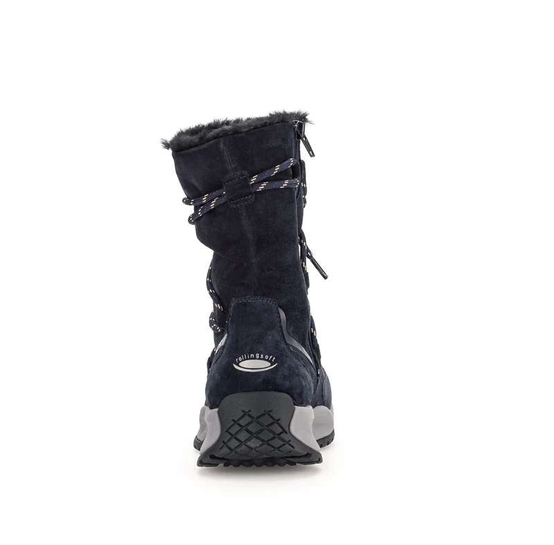 Bottines mid marine en velours
