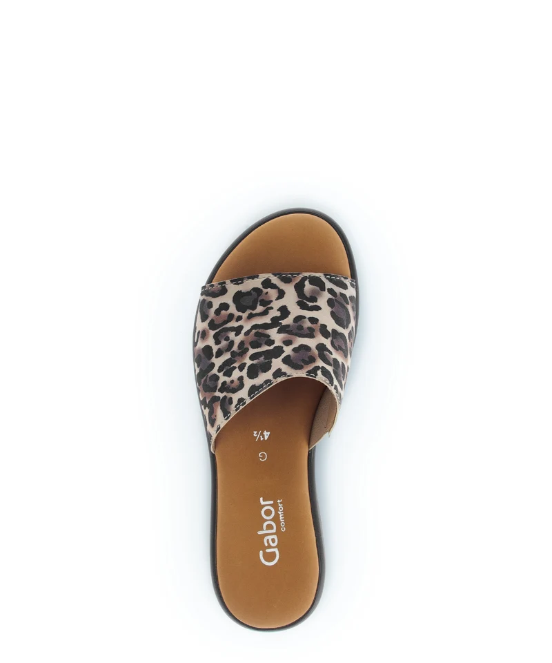 Mules beiges en cuir
