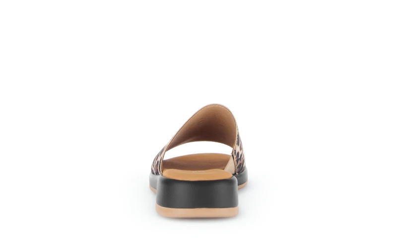 Mules beiges en cuir
