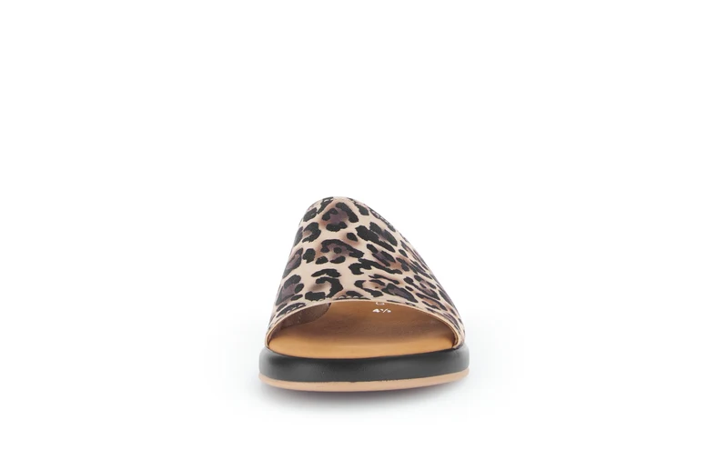 Mules beiges en cuir