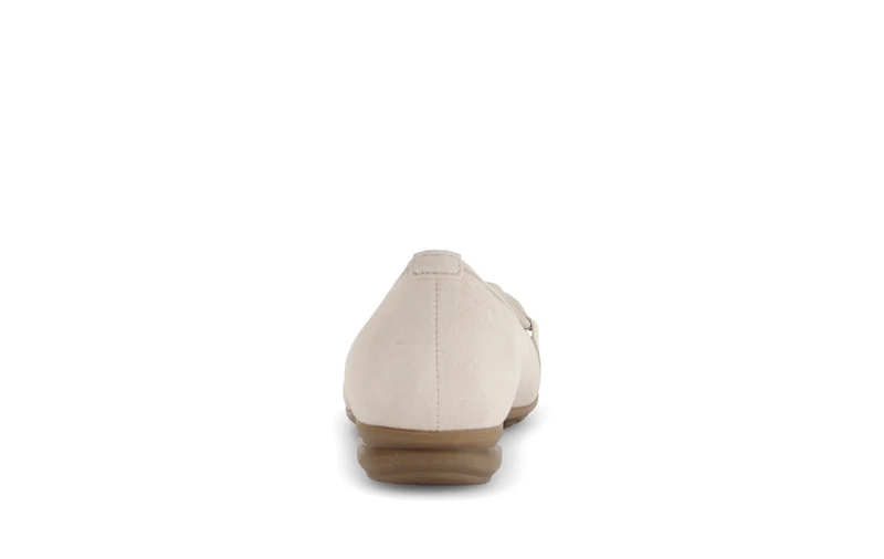 Ballerines beiges en cuir nubuck