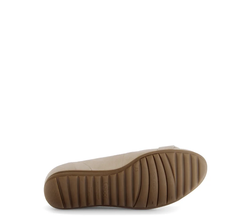 Ballerines beiges en cuir nubuck