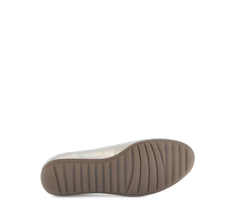 Ballerines métalliques en cuir lisse