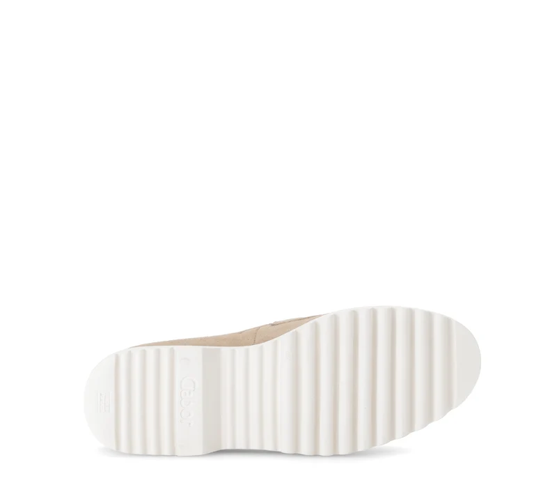 Mocassins beiges en cuir velours