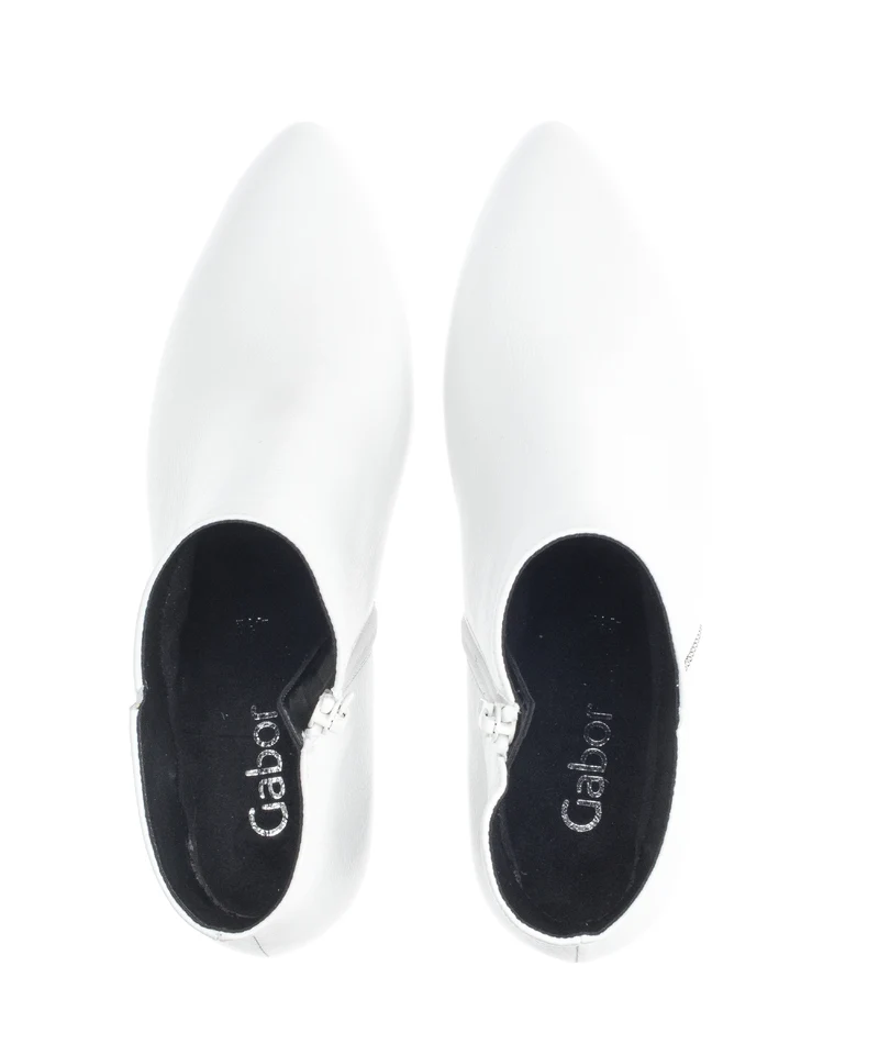 Bottines modernes blanches en cuir