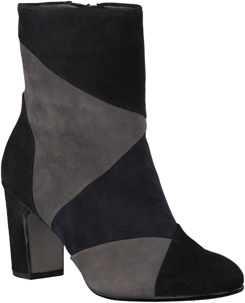 Bottines en velours à talon