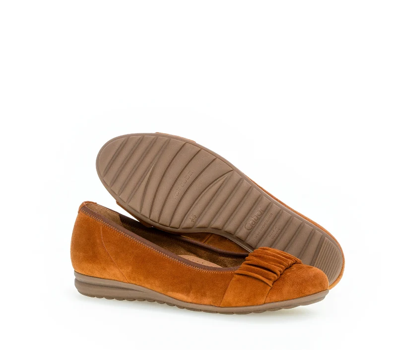Ballerines cognac à enfiler