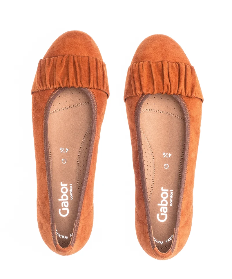 Ballerines cognac à enfiler