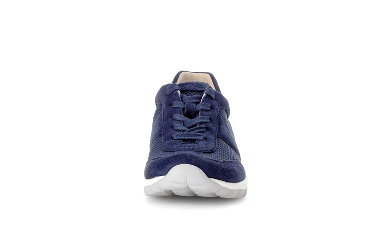 Baskets bleues en Nubuck et Textile